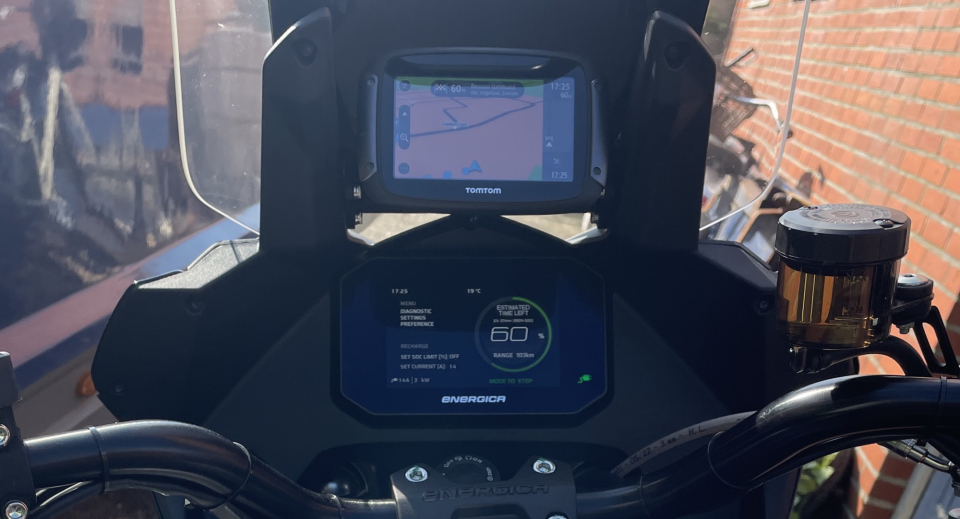 GPS Navigation Mount on Energica Experia met TomTom